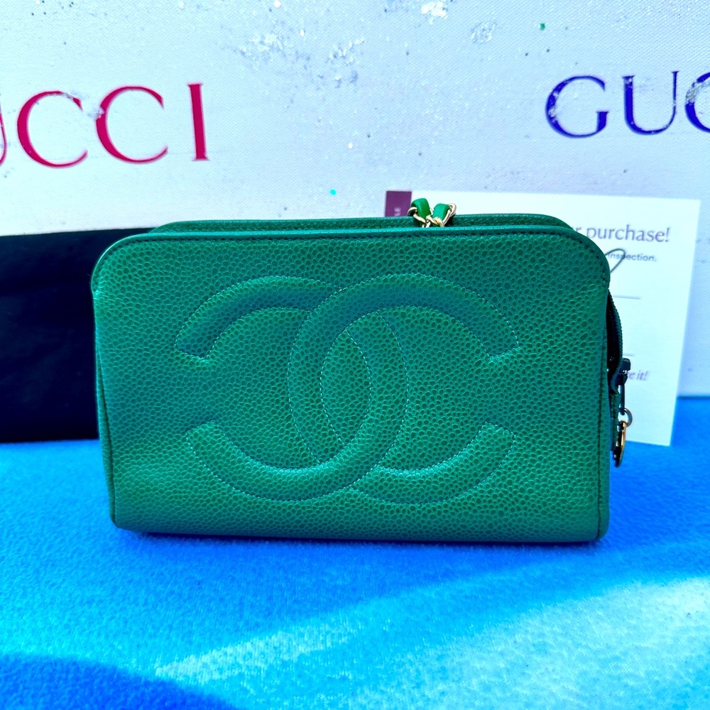 CHANEL Caviar Vanity Leather Bag